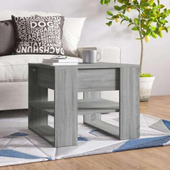 vidaXL szürke sonoma színű szerelt fa dohányzóasztal 55,5 x 55 x 45 cm kép
