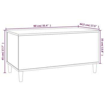 vidaXL szürke sonoma színű szerelt fa dohányzóasztal 90x44,5x45 cm kép