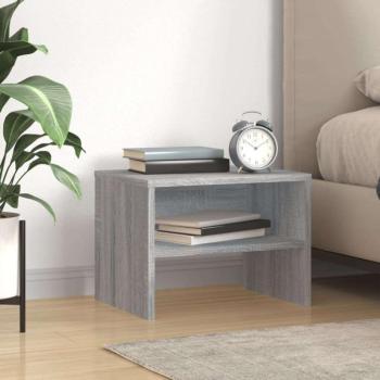 vidaXL szürke sonoma színű szerelt fa éjjeliszekrény 40 x 30 x 30 cm kép