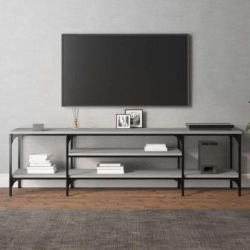 vidaXL szürke sonoma színű szerelt fa és vas TV-szekrény 161x35x45 cm kép