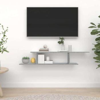 vidaXL szürke sonoma színű szerelt fa fali TV-polc 125 x 18 x 23 cm kép