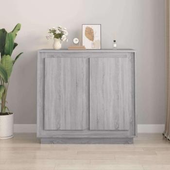 vidaXL szürke sonoma színű szerelt fa tálalószekrény 80 x 34 x 75 cm kép