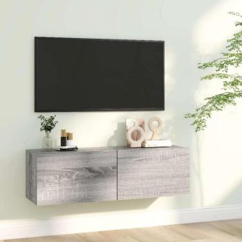 vidaXL szürke sonoma színű szerelt fa TV-szekrény 100 x 30 x 30 cm kép