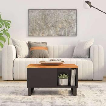 vidaXL tömör akácfa dohányzóasztal 60 x 50 x 35 cm kép