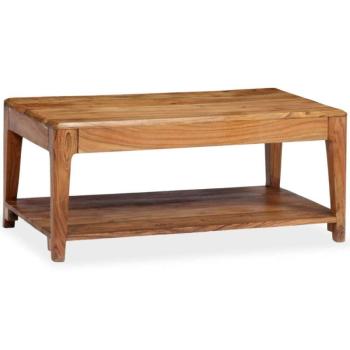 vidaXL tömör fa dohányzóasztal 88 x 50 x 38 cm kép