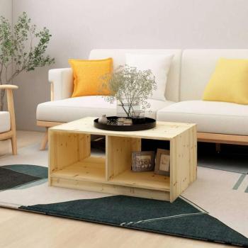 vidaXL tömör fenyőfa dohányzóasztal 75 x 50 x 33,5 cm kép