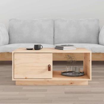 vidaXL tömör fenyőfa dohányzóasztal 80 x 50 x 35,5 cm kép