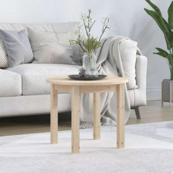 vidaXL tömör fenyőfa dohányzóasztal Ø 55 x 45 cm kép