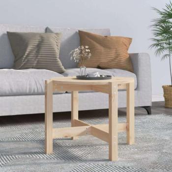 vidaXL tömör fenyőfa dohányzóasztal Ø 62,5 x 45 cm kép