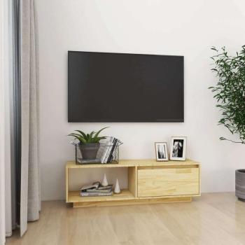 vidaXL tömör fenyőfa TV-szekrény 110 x 30 x 33,5 cm kép