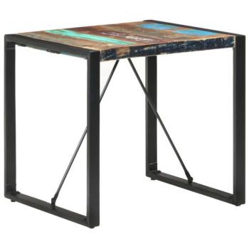 vidaXL tömör újrahasznosított fa étkezőasztal 80 x 80 x 75 cm kép