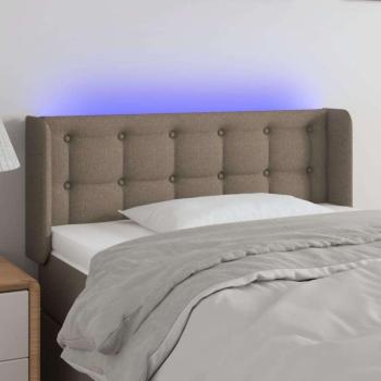 vidaXL tópszínű szövet LED-es fejtámla 83 x 16 x 78/88 cm kép