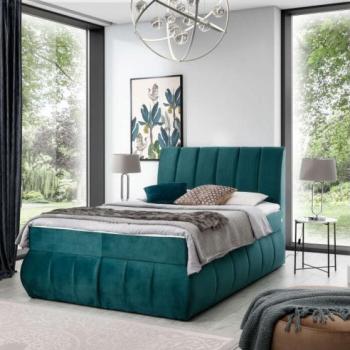 Vincenzo 140x200 boxspring ágy matraccal sötétzöld kép