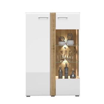 Vitrin Adagio 03P tölgy castello/fehér fényű kép