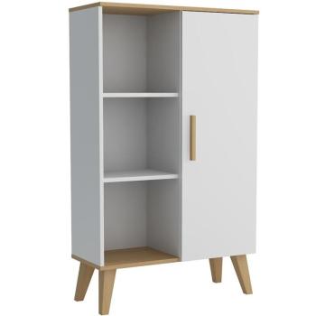 Vitrin L Dita white/oak sonoma kép