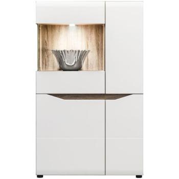 Vitrin Lionel Li05 Tölgy S./ Fehér kép