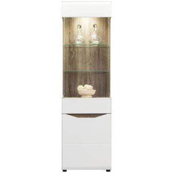 Vitrin Lionel Li06 Tölgy S./ Fehér kép