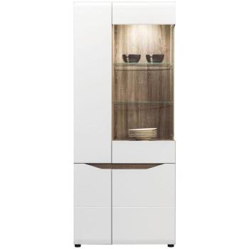 Vitrin Lionel Li07 Tölgy S./ Fehér kép