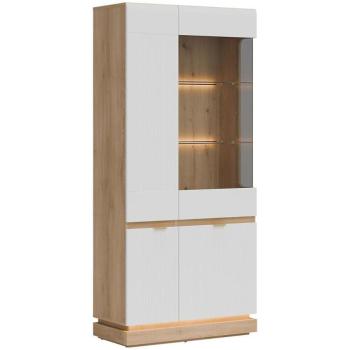 Vitrin Milton Ml06 tölgy Crem Torro Fehér kép