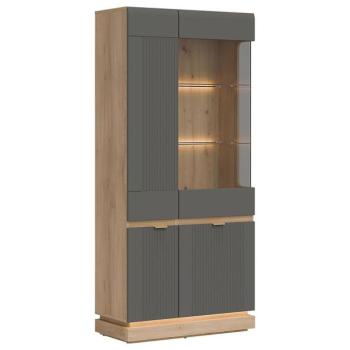 Vitrin Milton Ml06 tölgy Crem Torro  Szürke kép