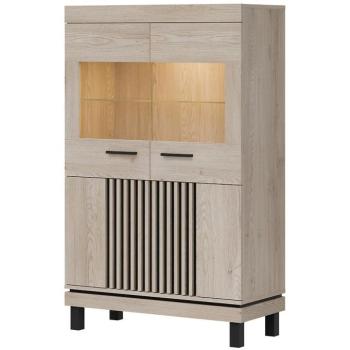 Vitrin Niska Mati Mi06 Tölgy Crem/Cz kép