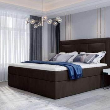 Vivre 140x200 boxspring ágy matraccal sötétbarna kép