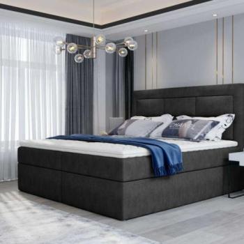 Vivre 140x200 boxspring ágy matraccal sötétszürke kép