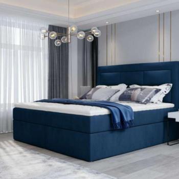 Vivre 160x200 boxspring ágy matraccal sötétkék kép