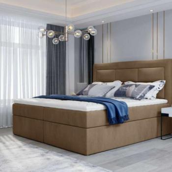 Vivre 180x200 boxspring ágy matraccal világos barna kép