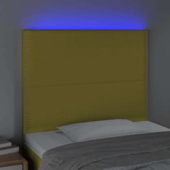 Zöld szövet LED-es fejtámla 80x5x118/128 cm kép